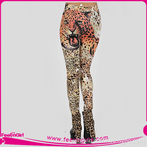 China Factory Tiger Printed Sexy Leggings For Women